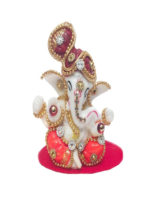 ROSEFAIR Ganesha with Stone Singhasan Base Car Dashboard Decor Statue Hindu Idol God Ganesh Ganpati Decor - Image 5